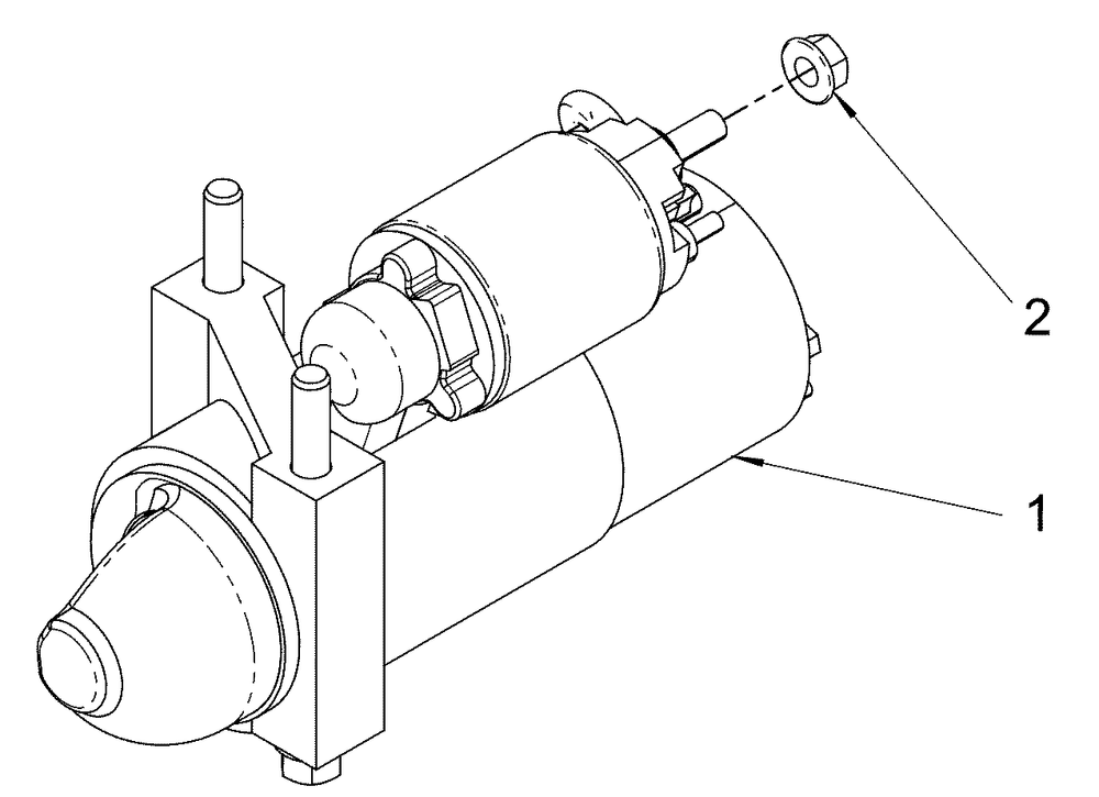 Engine Service Parts - Starter Diagram and Parts List for 076168-00  Briggs and Stratton Generator
